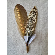Western Scroll Hat Feather - Western Hat Accessory