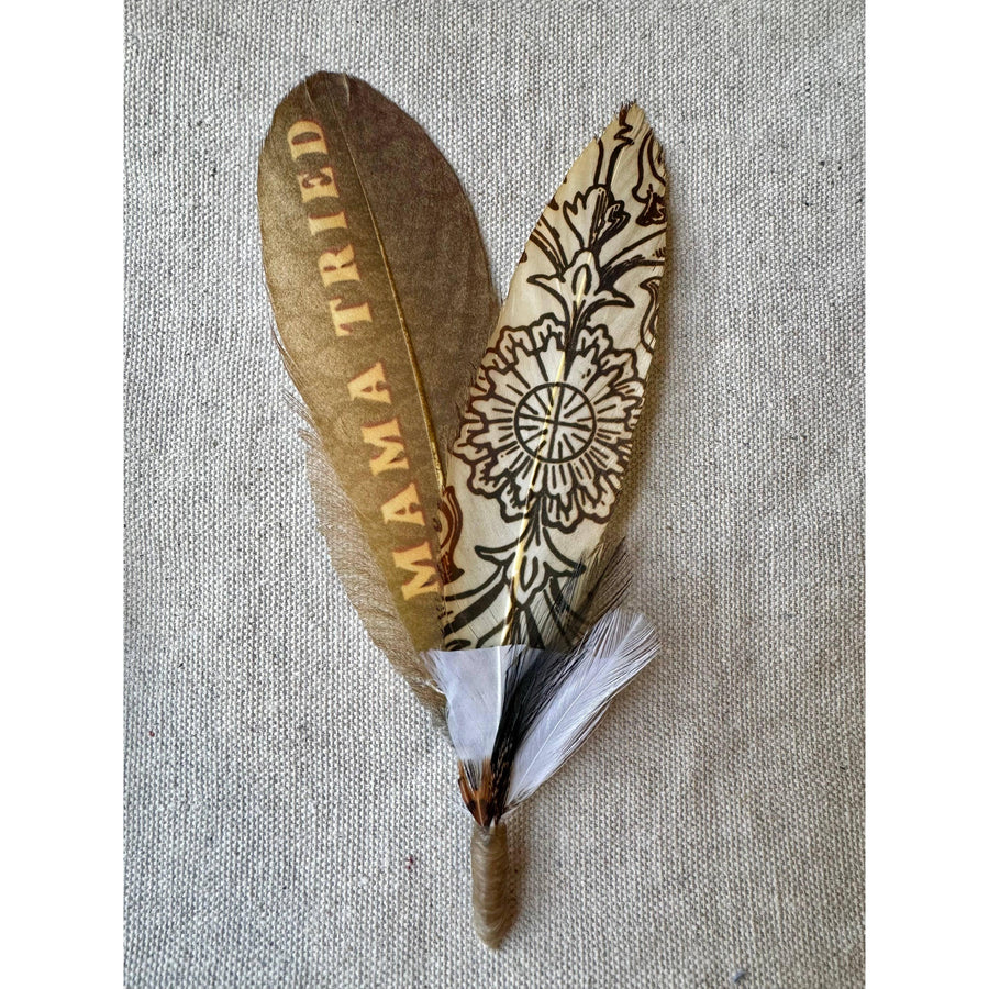 Western Scroll Hat Feather - Western Hat Accessory