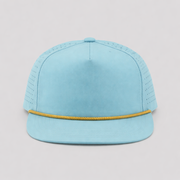 Perforated Light Blue / Gold Rope