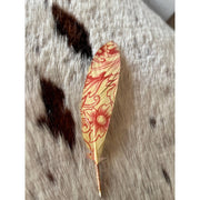 Western Floral Hat Feather - Western Hat Accessory