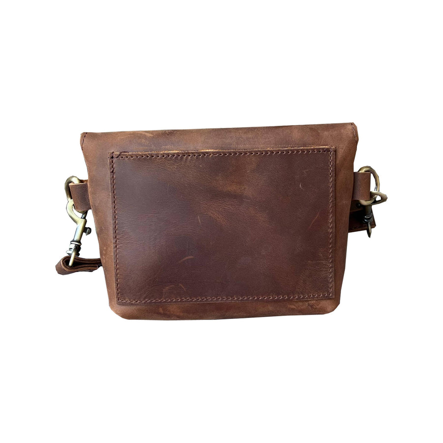 W022S crazy horse genuine leather crossbody