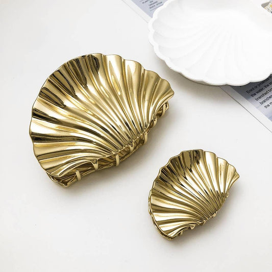Shell-Shaped Metal Hair Claw Clips, Chic Hair Accessories