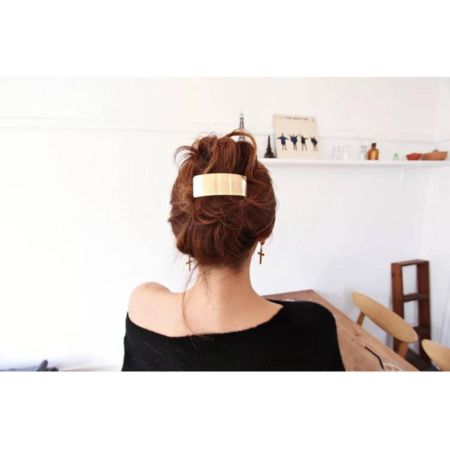 Geometric Gold Hair Clip, Thick Hair, Hair Accessories