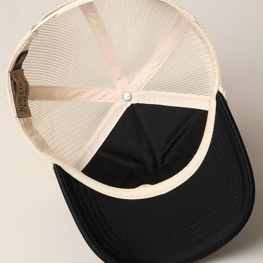 Plain Foam Rope Mesh Back Trucker Hat