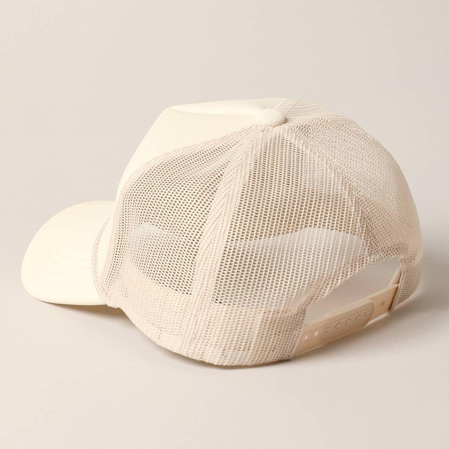 Plain Foam Rope Mesh Back Trucker Hat
