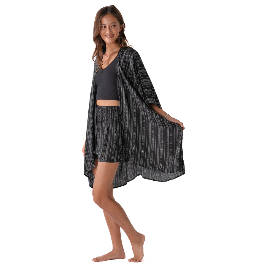 Akha Tribal Print Kimono
