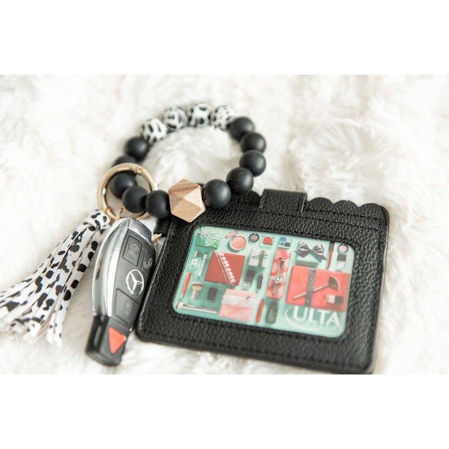 Wristlet Keychain Wallet - Black RTS