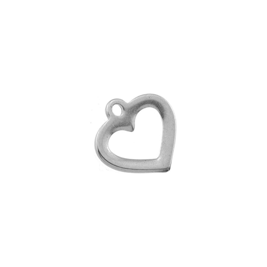 Stainless Steel Heart Charm - 14mm - Farmhouse Creations