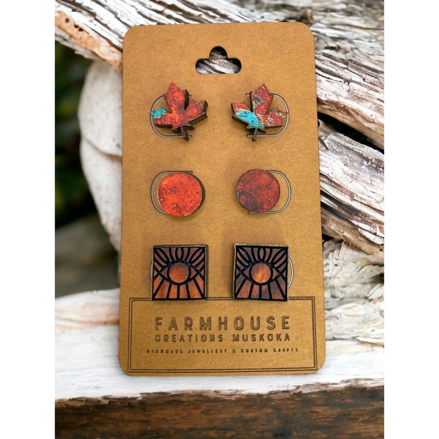 Stud Earring Trio - Farmhouse Creations