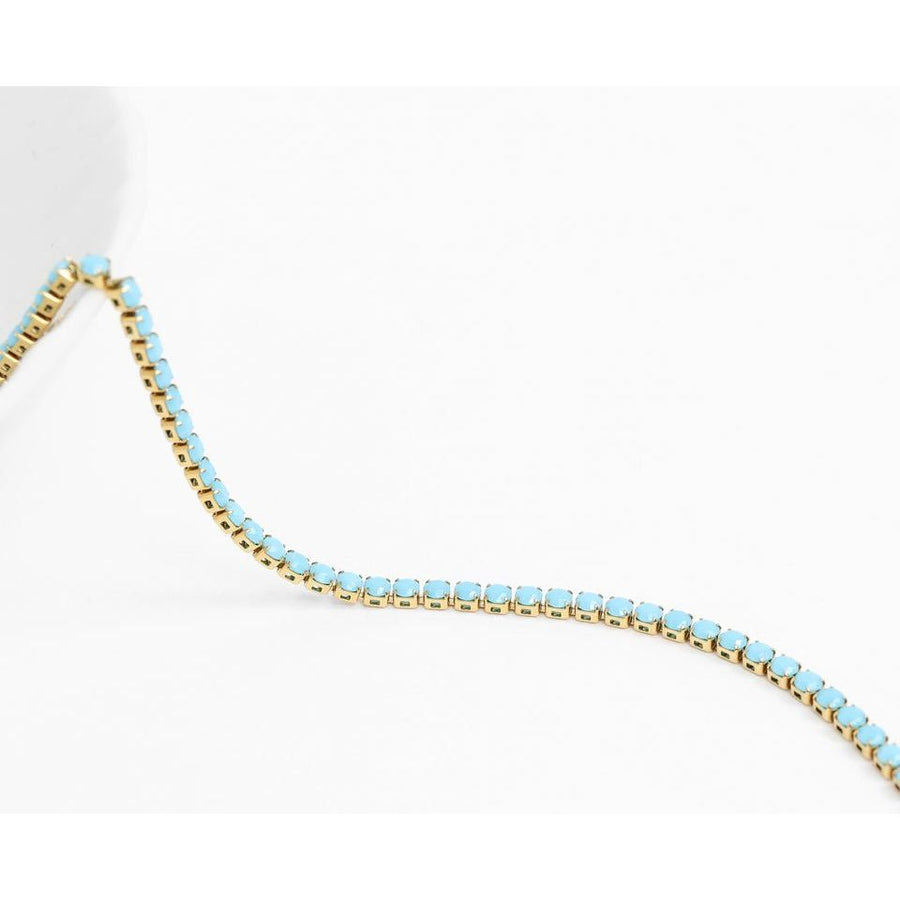 Turquoise Rhinestone Tennis Chain - Farmhouse Creations