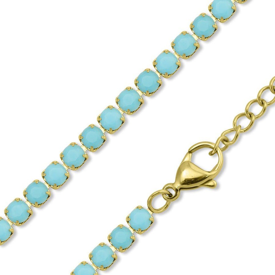 Turquoise Rhinestone Tennis Chain - Farmhouse Creations